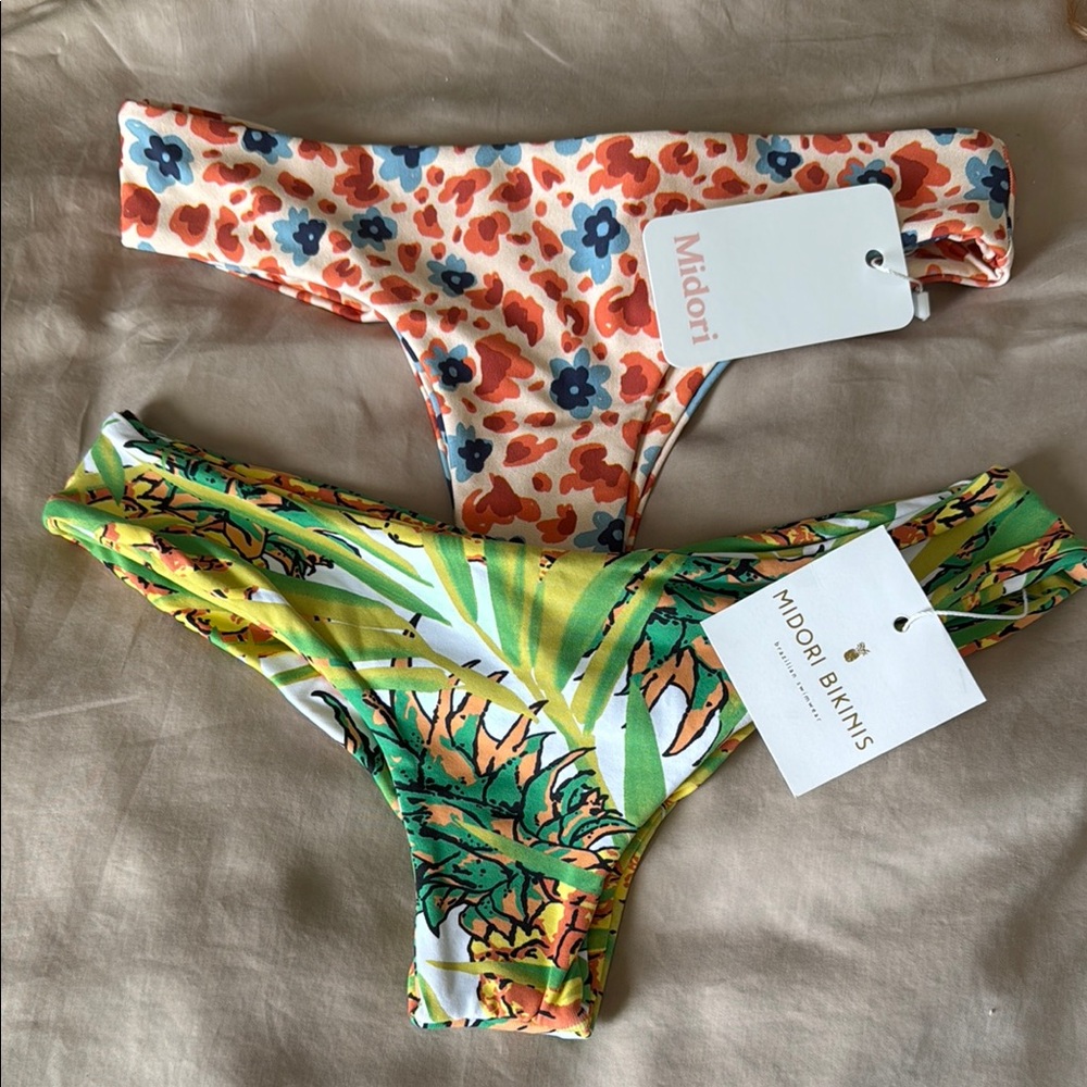 New with tags Midori small floral and pineapple Brayden Swim Bottoms